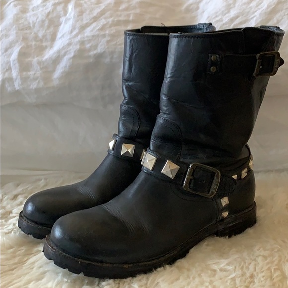 Frye Shoes - Frye Rogan Studded Motorcycle Boots 7.5
